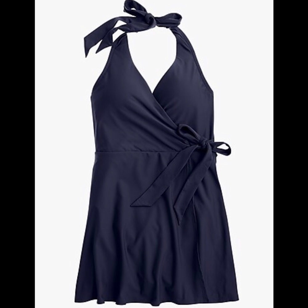 J.Crew Halter wrap swim dress